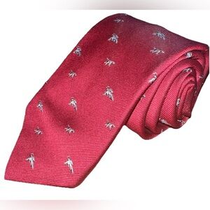 Bowen Tiesmiths Mallard Duck Dog Hunt Custom Neckwear Men’s Maroon Necktie